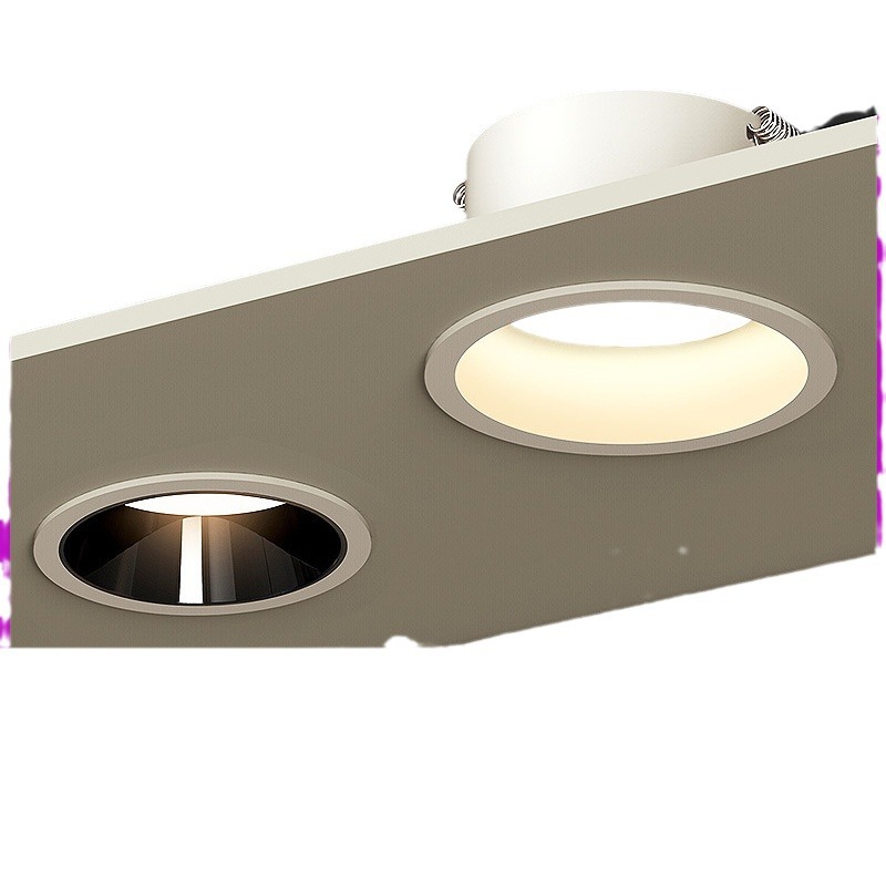 Full-spectrum downlight, led embedded living room, ultra-thin spotlight, anti-glare hole light, 75mm, no main light Item Picture