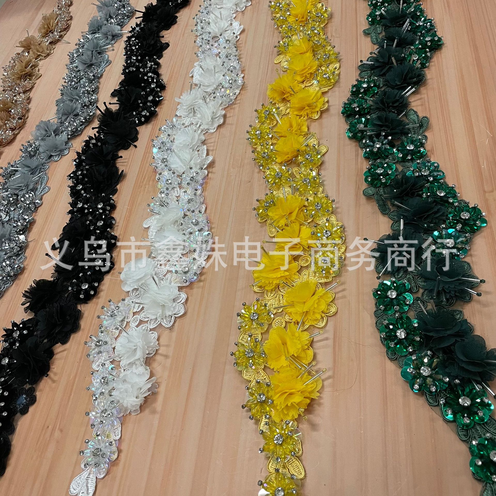 Hot items in stock are available for diy handcrafted lace trim, bead wrapping, 3D lace, barcode textile and garment lace accessories Item Picture