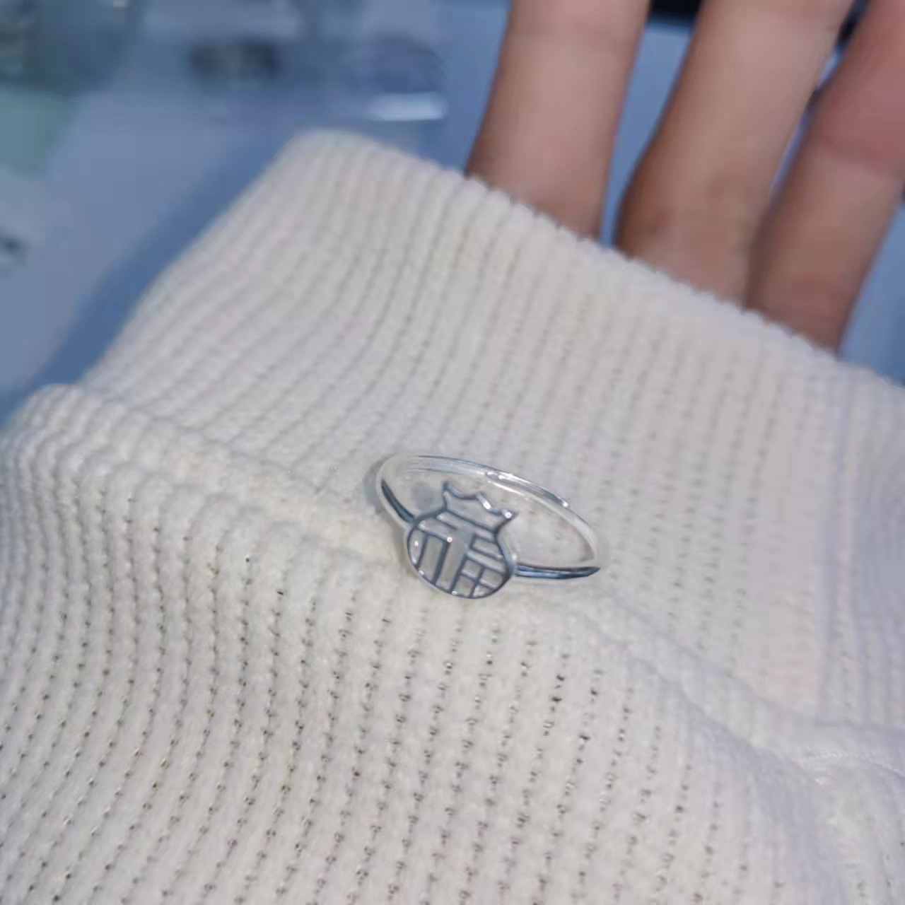 S990 Full Silver China Fengfu Brand Ring For Women 2023 New Niche Design Advanced Sense Open Index Finger Ring details Picture