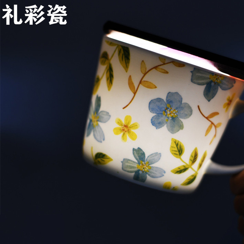 Creative mugs, wide-mouthed ceramic water cups, large coffee cups, ceramic mugs, mouthwash cups, ceramic cups with printed logos Specification image