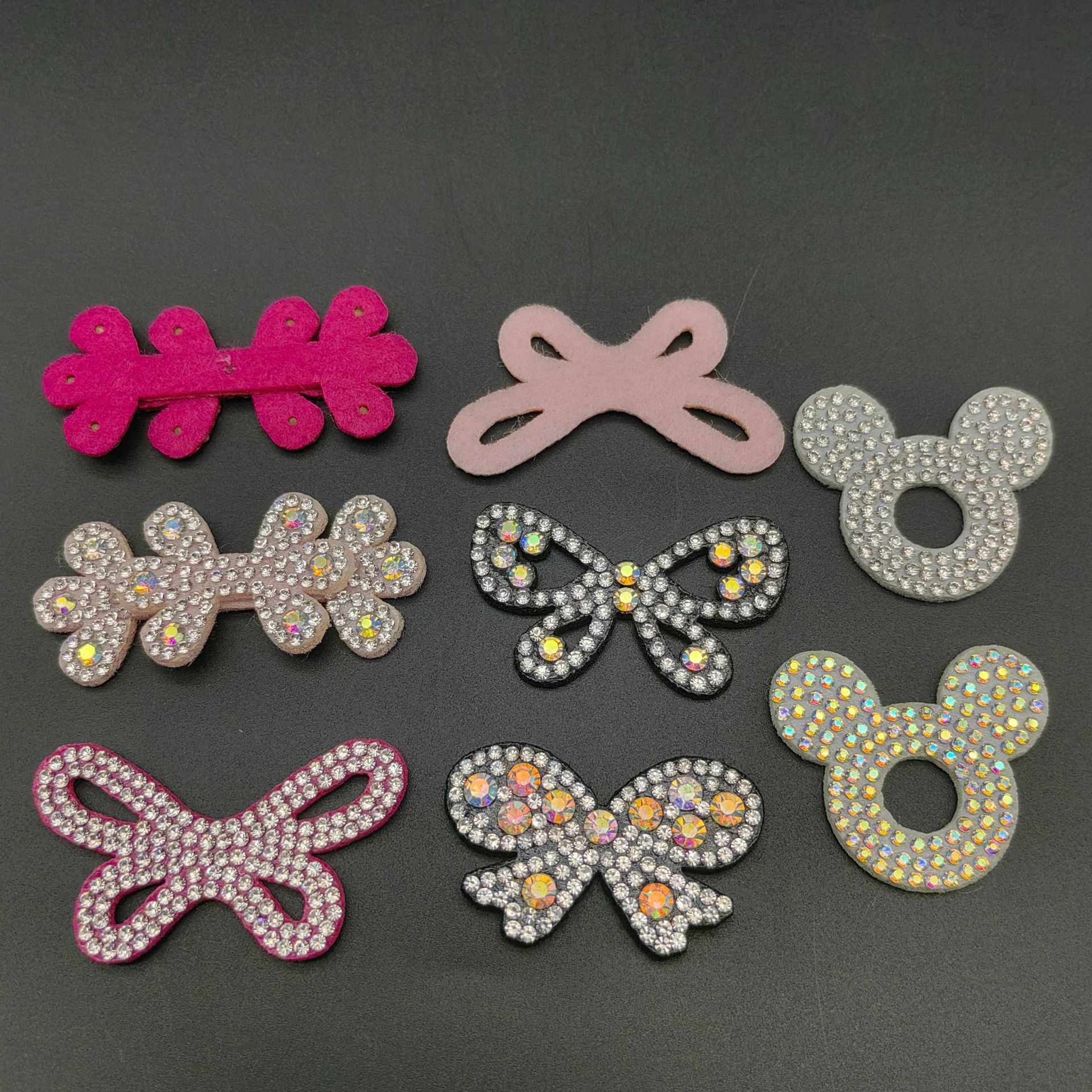 Factory Direct Sales Full Diamond Bow Cloth Patch Patch Patch Patch Clothes Bag Accessories Diy Jewelry Accessories details Picture