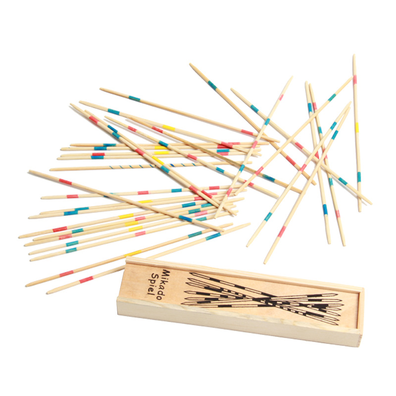 The classic and nostalgic wooden game stick is a traditional children's toy. It's a tabletop game with a picking stick. It can be used by many people to count and throw the picking stick Item Picture