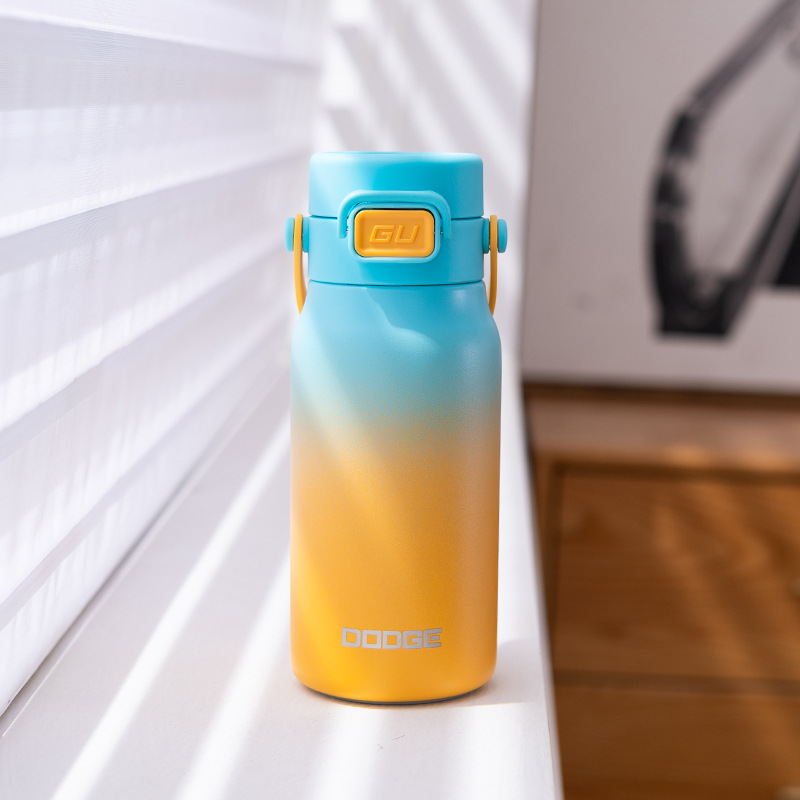 Hilo Dodge portable portable thermos cup Large capacity sports outdoor fitness student colorful gradient thermos cup Specification drawing
