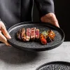 Steak plates, ceramic plates, household sets, high-end tableware, pasta plates, round plates, commercial Western plates, vegetable plates Specification image