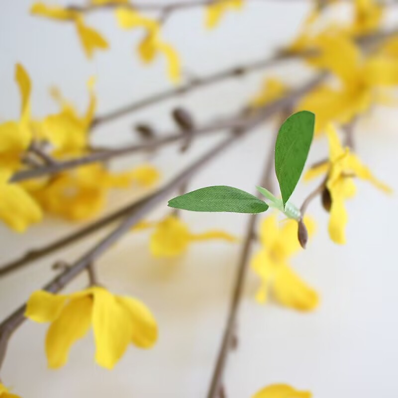单支迎春花黄/假花/仿真迎春花产品图