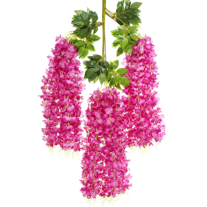 Artificial wisteria flowers, wisteria figures, artificial flowers, living room ceiling decoration, wisteria wedding green plants, artificial flower douhua wholesale Item Picture