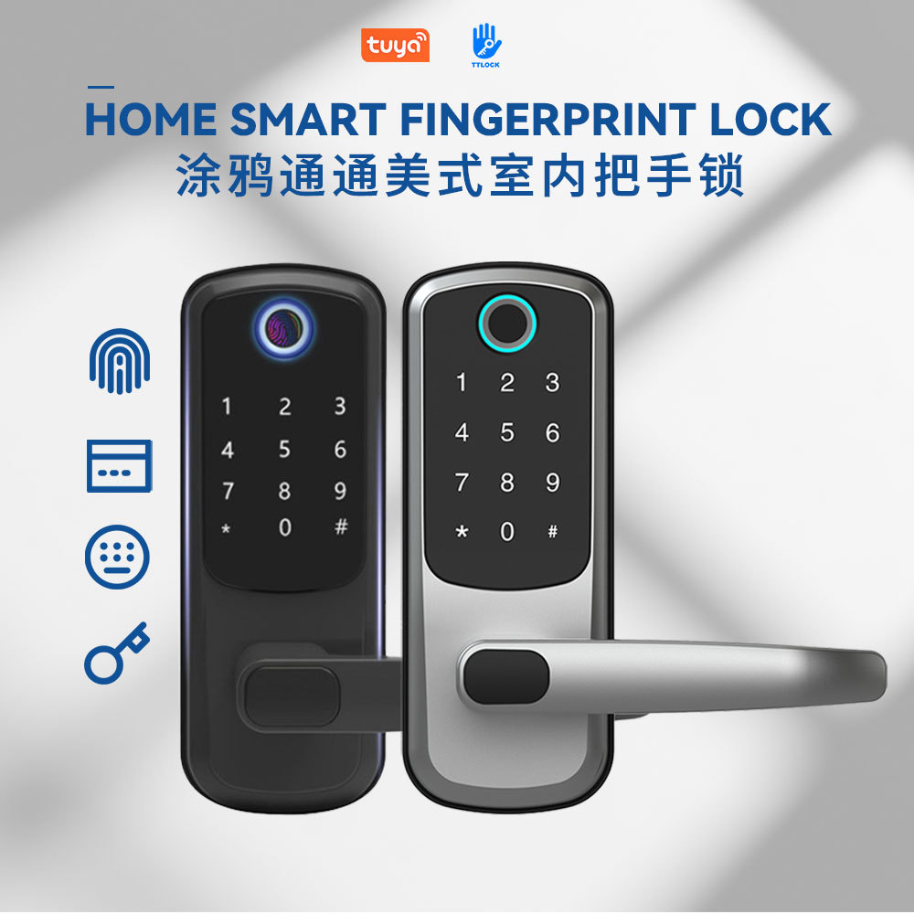 Cross-border bedroom fingerprint lock, universal lock, IC card lock, graffiti WiFi, apartment rental, password lock, mobile phone remote control