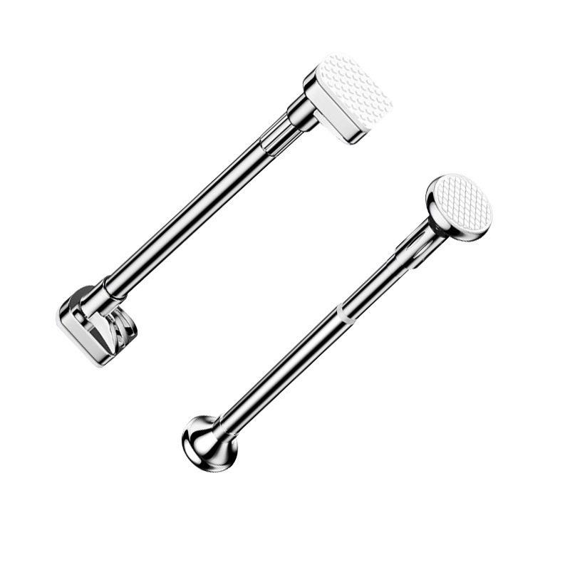 Stainless steel telescopic rods, curtain rods, balcony clothes drying rods, shower curtain rods, support rods and clothes hanging rods without drilling Item Picture