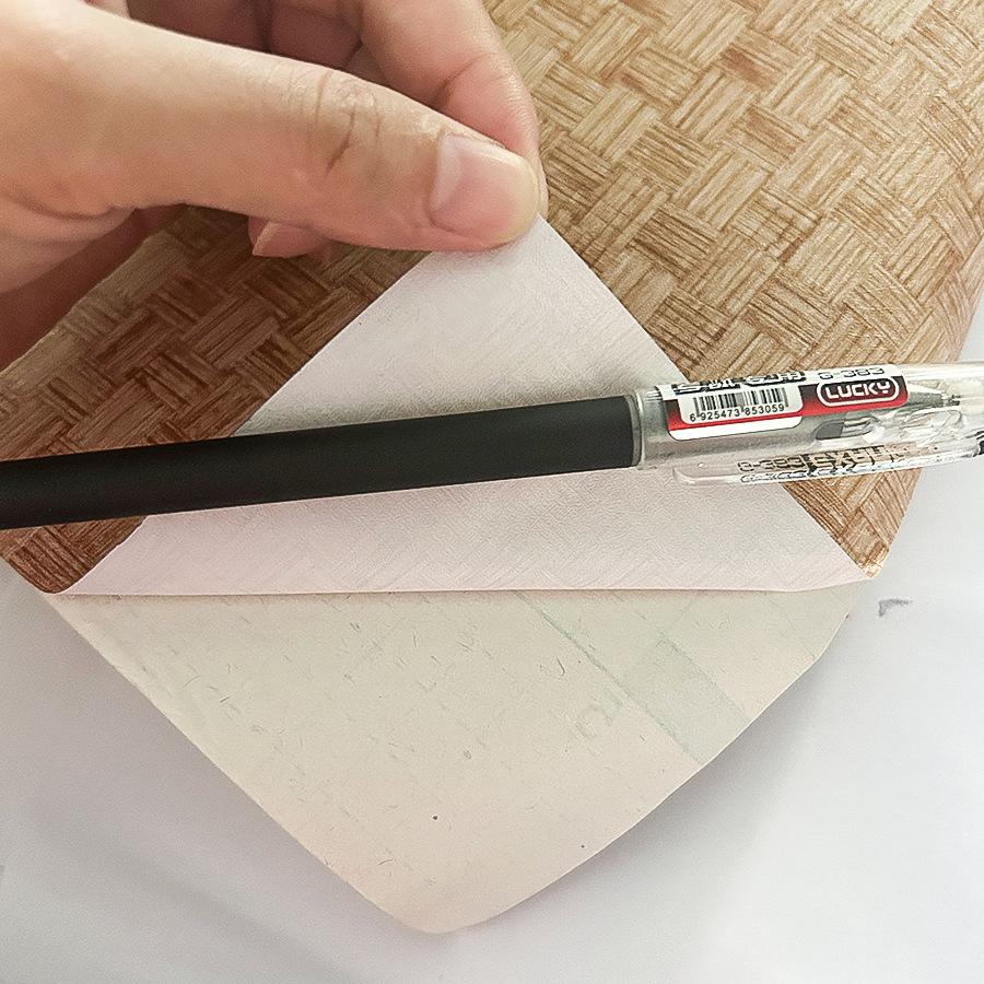 亚马逊3d蜂窝格子PVC 自粘壁纸竹编复古竹席名宿装修防水跨境墙纸详情44