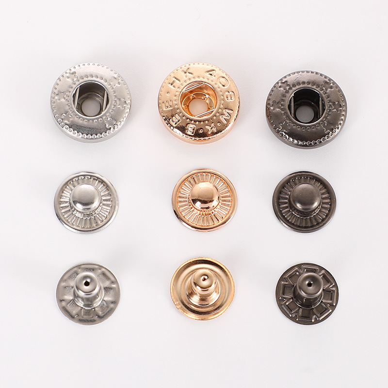 Metal Stainless Steel Buttons Clothing Jacket Cotton Jacket Under Three Copper Buckle Luggage Accessories Material Metal Four-Button details Picture