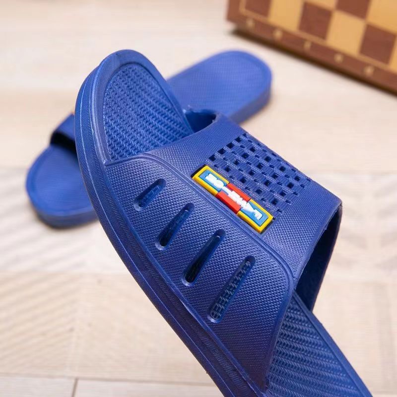Men's summer anti-slip thick-soled, wear-resistant indoor cooling slippers, selling in large quantities at street stalls, hotel bathhouse pvc shoe pads details Picture
