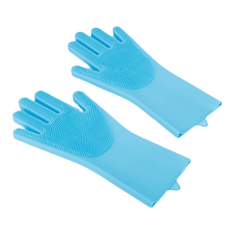 Silicone cleaning gloves, dishwashing gloves, household silicone gloves, dishwashing gloves, kitchen dishwashing and vegetable washing gloves, pet bathing gloves Item Picture