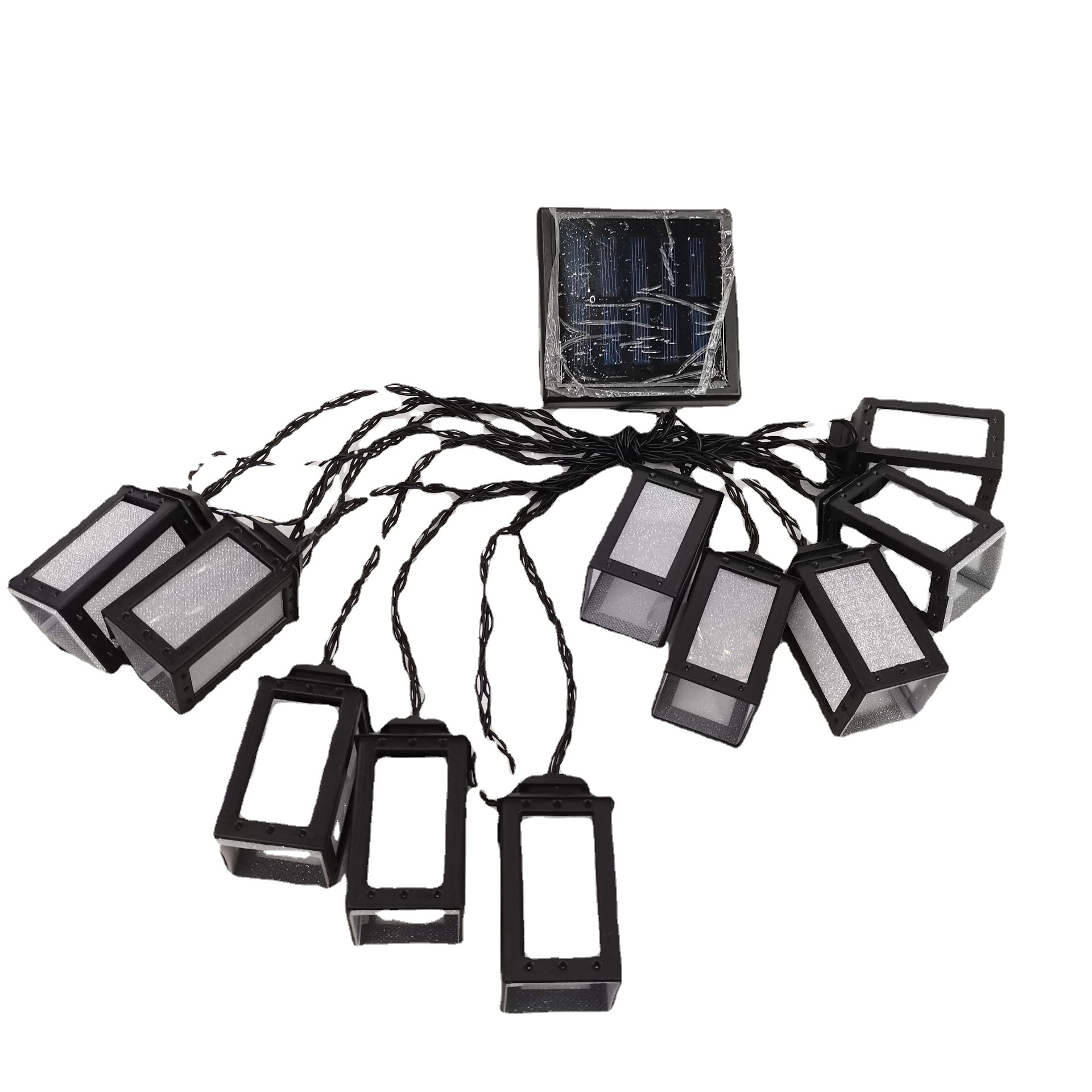 Multi-head solar ball lamps for outdoor courtyard and garden decoration, creative LED ambient light strings, waterproof 6 meters, 2.5V Item Picture