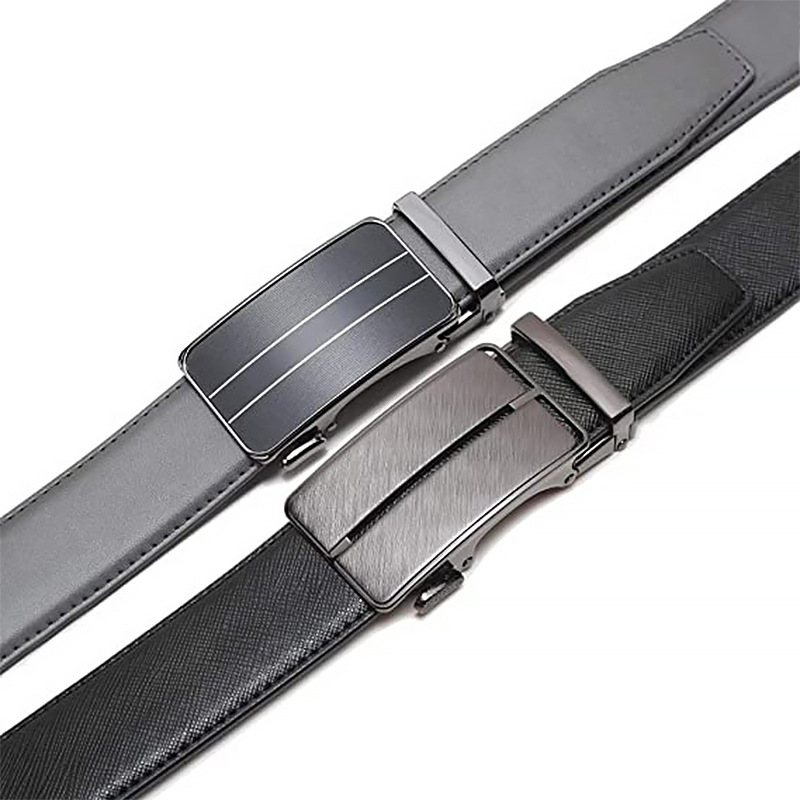 The New Factory Leisure Business Belt Wholesale Leather Belt Leather Men's Automatic Buckle Belt details Picture