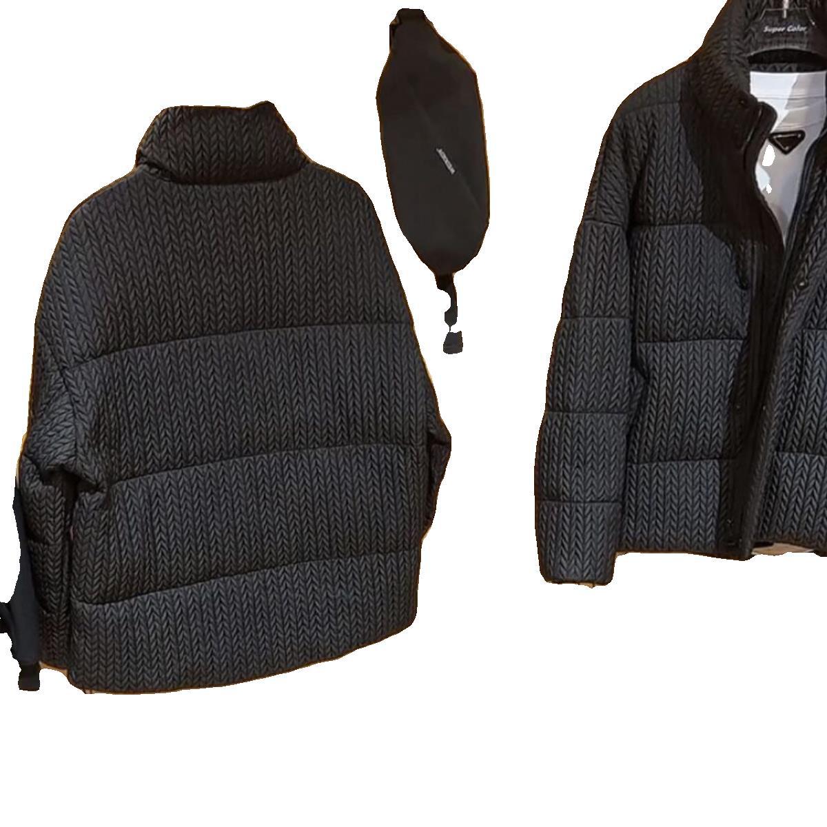 Winter Explosion Wheat Black Cotton-Padded Jacket High-End Light Luxury Trend Bread Clothing Winter Warm Men's Jacket Item Picture