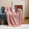 INS sofa blanket cover blanket, knitted small blanket, diamond-shaped nap blanket, air conditioning blanket, bed cover blanket, nap blanket blanket Application Scenario