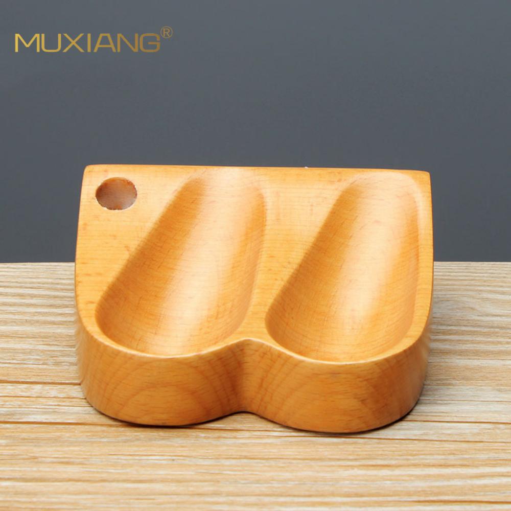 木香实木烟斗架二位烟斗支架2位摆放展示pipe rack木质烟斗架批发