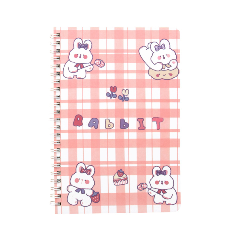 A5 Coil This Cartoon Cute Elementary School Horizontal Notebook Thickened Eye Color Soft Surface Copy Notebook Notebook Item Picture