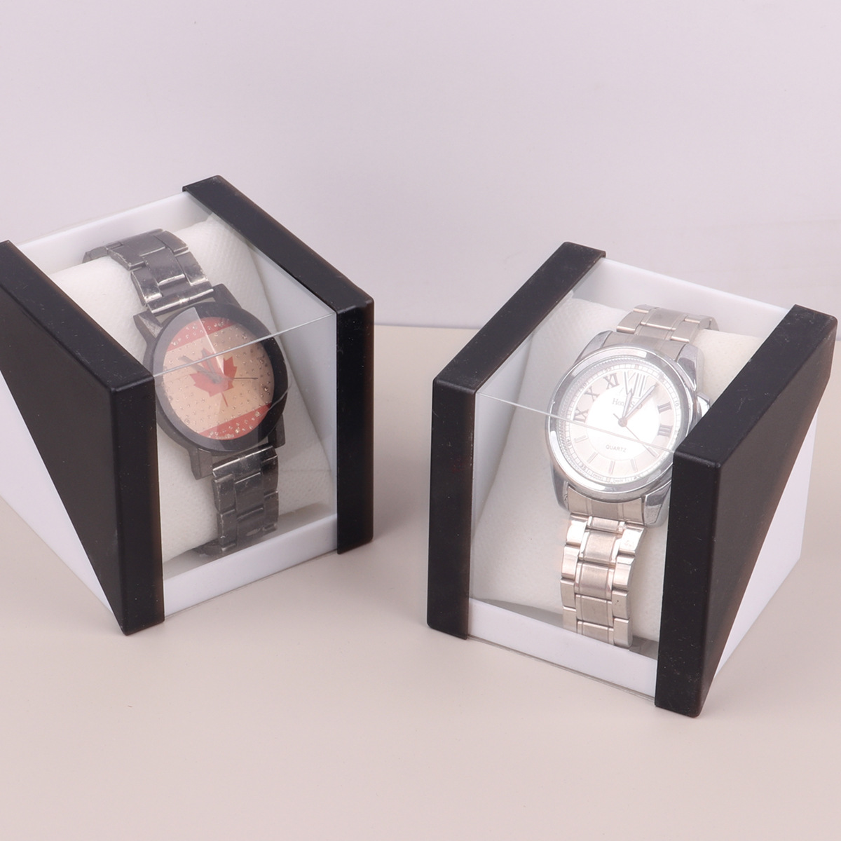 Watch Packaging Box Electronic Korean Version Spot Can Print Logo Transparent Plastic Jewelry Display Storage Jewelry Box