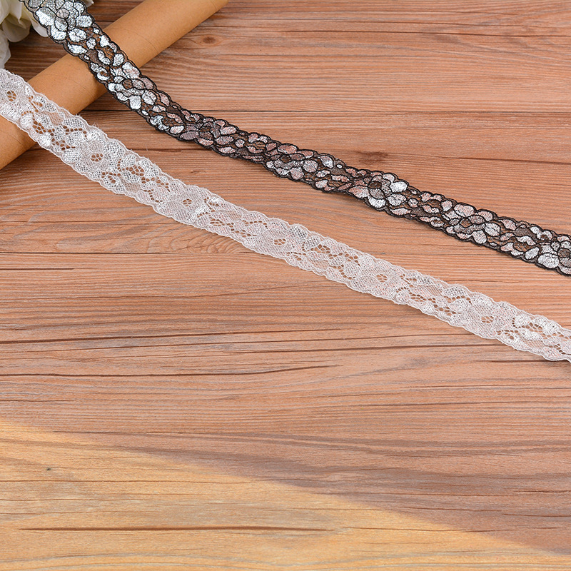 Factory direct supply of lace, eyelash lace, silver thread, gold thread, non-elastic lace, clothing accessories, water-soluble embroidery details Picture