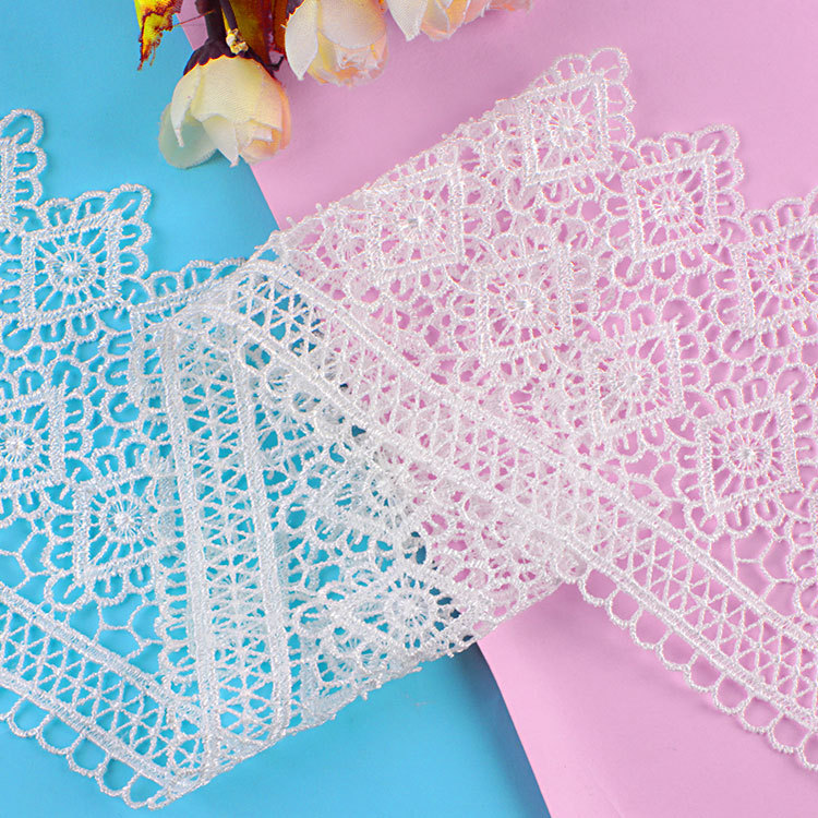 10cm wide white water-soluble lace bed sheets, mosquito nets, curtains, clothing accessories, DIY hem embroidery lace Specification image