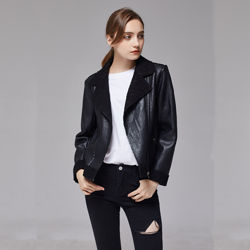 2024 Women's leather jackets Spring and Autumn bestsellers: Korean-style PU leather jackets, loose and short motorcycle leather jackets, factory direct sales details Picture