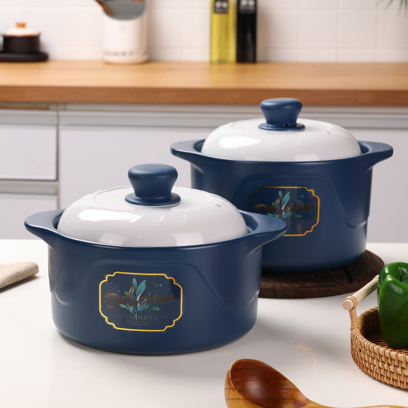 Clay pot stew pot, household gas high-temperature resistant dry-burning non-cracking ceramic pot, soup pot, special clay pot soup pot for gas stove