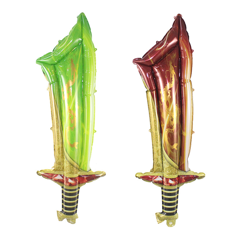 Large Thickened Flash Sword Dragon Sword Children's Toys To Push Balloon Stalls Light Balloon Birthday Party Application Scenario