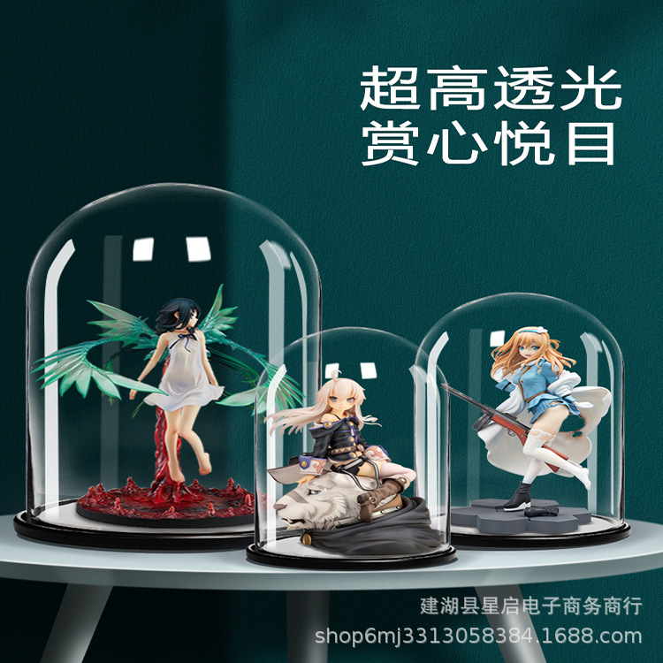 The original manufacturer supports various sizes of preserved flower glass covers for creative handicrafts and transparent glass vases Specification image
