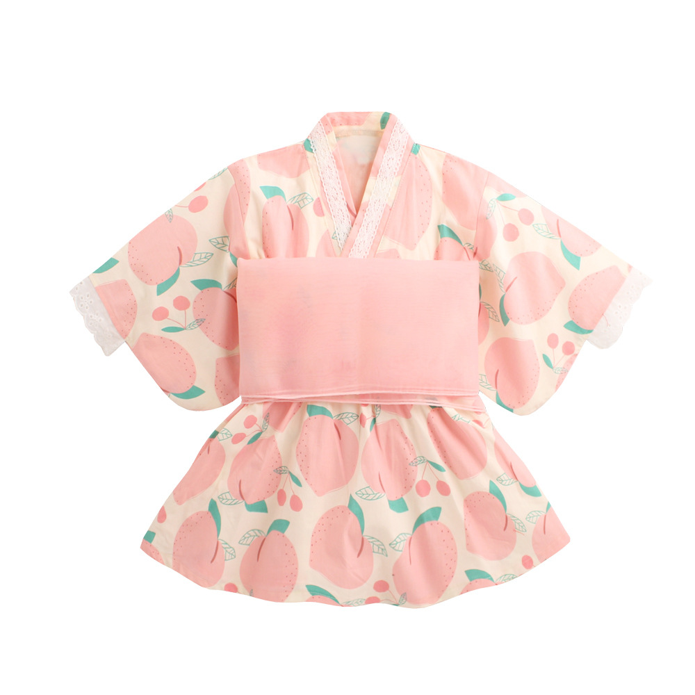 New Spring, Summer and Autumn 2022 kimono printed pattern yukata dress Japanese-style girls' dress 60364 Item Picture