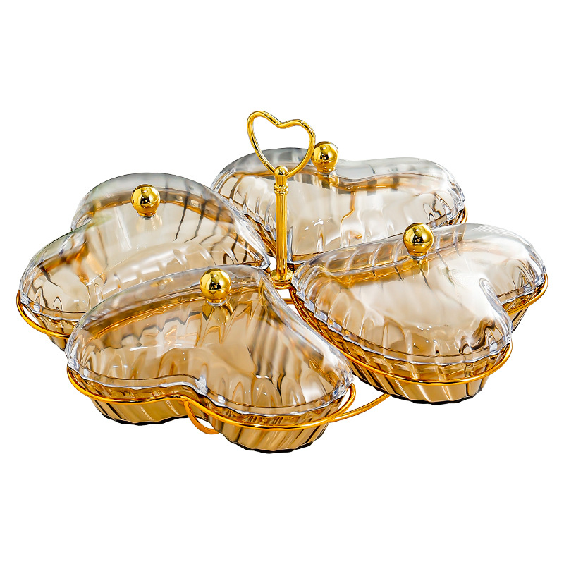 New High Appearance Level Love Fruit Plate Net Red Plate Home Living Room Coffee Table Front Desk Light Luxury High-End Dim Sum Plate Item Picture