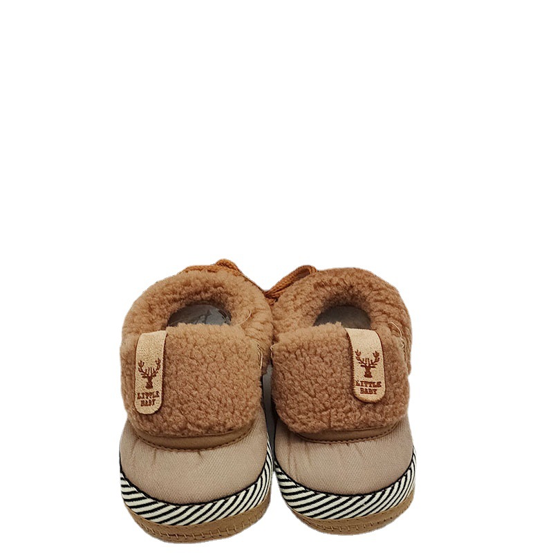 0-1岁新生婴儿春秋鞋子3-6-12个月宝宝保暖防掉软底学步棉鞋不掉详情图5