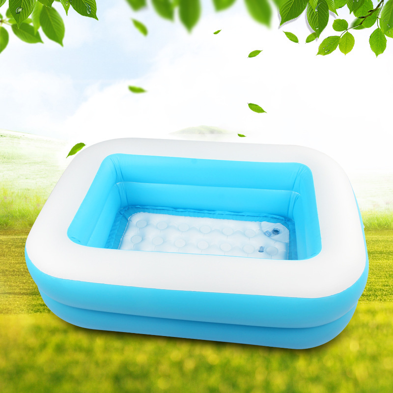 Pvc Blue And White Children's Inflatable Swimming Pool Adult Home Swimming Pool Paddling Pool Large Outdoor Inflatable Swimming Pool details Picture