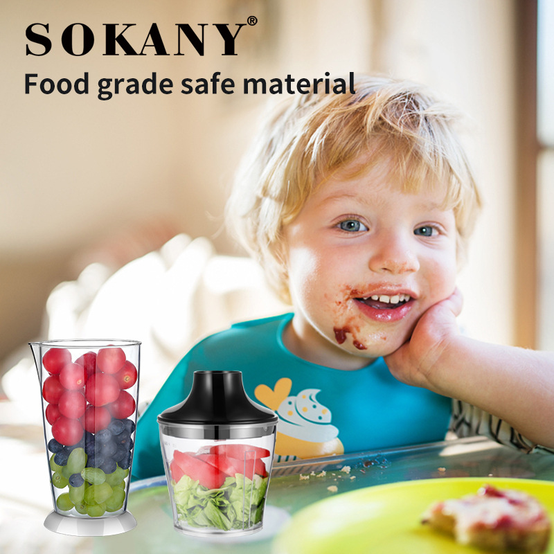 Cross-border SOKANY758-4 Food processor, blender, juicer, egg beater, 4-in-1 multi-functional Blender details Picture