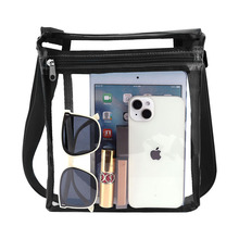 Cross-border transparent pvc cosmetic bag, travel and outdoor sports portable storage bag, waterproof, detachable and visible crossbody bag pic 9