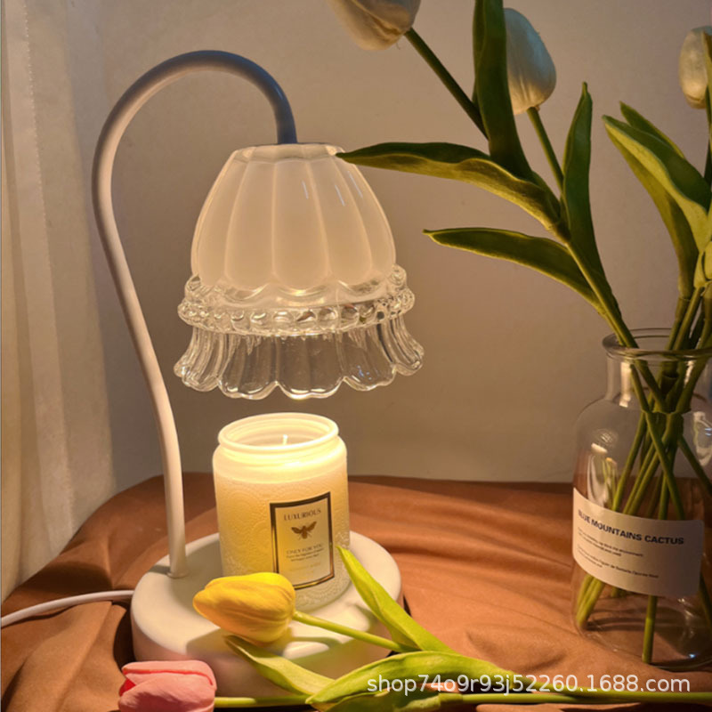 Valley Lily Of The Valley Marble Aromatherapy Lamp Candle Melting Candle Ins South Korea Romantic Bedroom Dimming Lamp Melting Wax Lamp Application Scenario