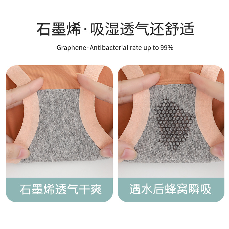 Japanese-style girl's ice silk seamless underwear, women's color-blocking bow breathable mid-waist graphene pure cotton crotch triangle pants Application Scenario
