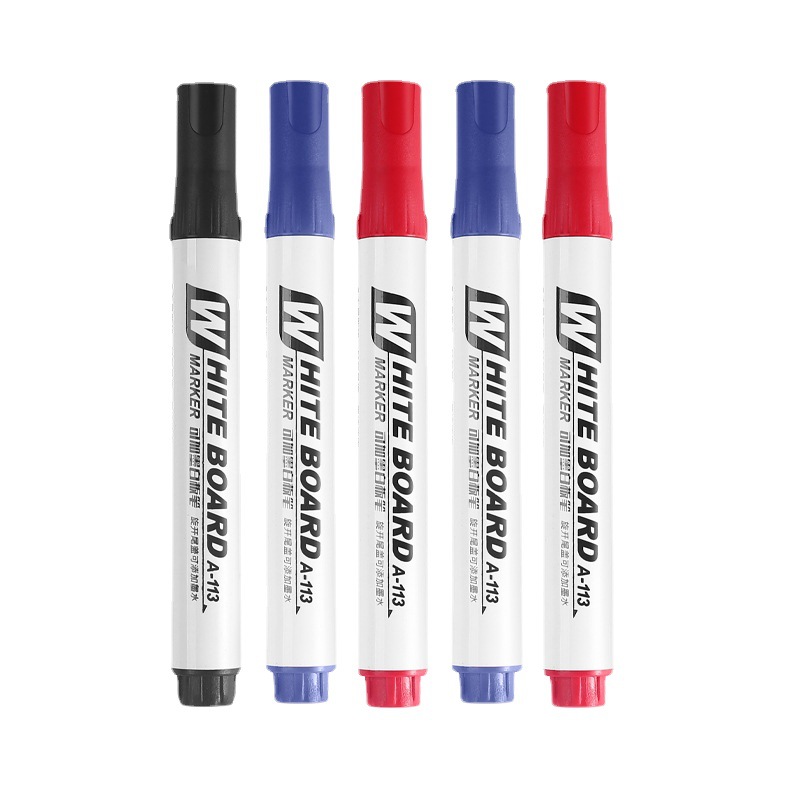 Whiteboard pens, writing pens for teachers, erasable blackboard pens, easy-to-erase marker pens, red, blue and black ones that can add ink, water-based drawing board pens Item Picture