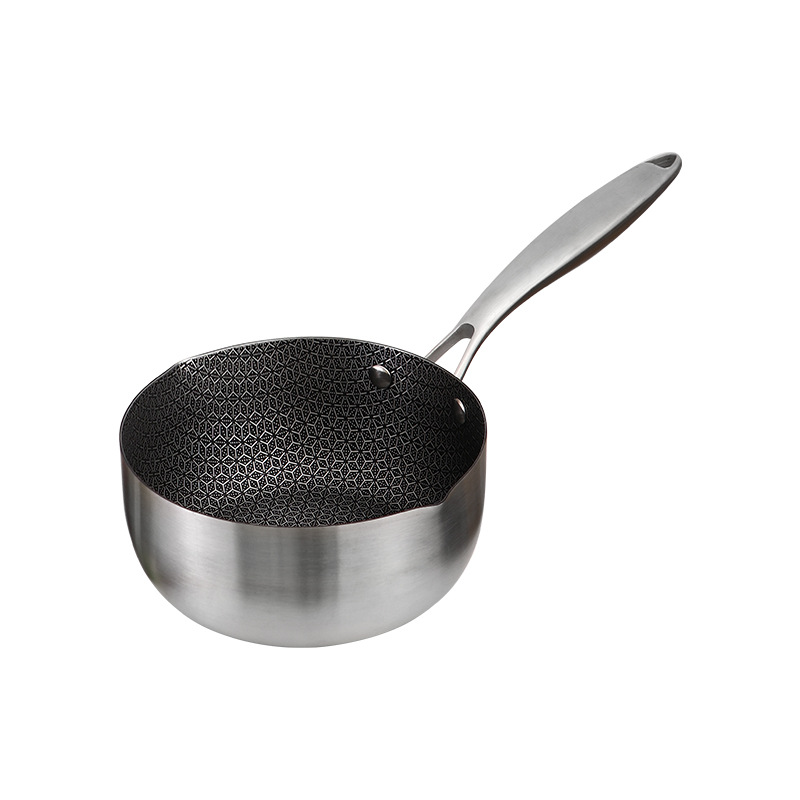 Antibacterial Japanese-style snow flat pot, non-stick milk pot, baby complementary food pot, household noodle cooking and hot milk pot, food-grade all-in-one frying and boiling Item Picture