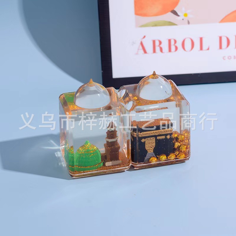 Manufacturers directly supply creative Quran, Black castle series into the oil decoration craft gift desktop acrylic pen insert
