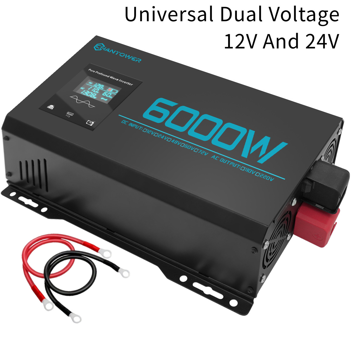通用双电压纯正弦波逆变器DC 12V/24V  48V/60V/72V至AC 220V 500