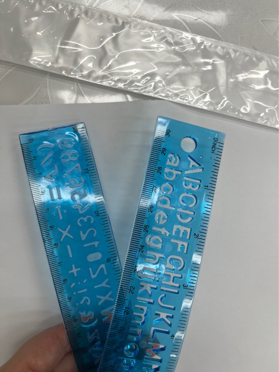 A 30cm flexible ruler with letters, made of PVC Item Picture