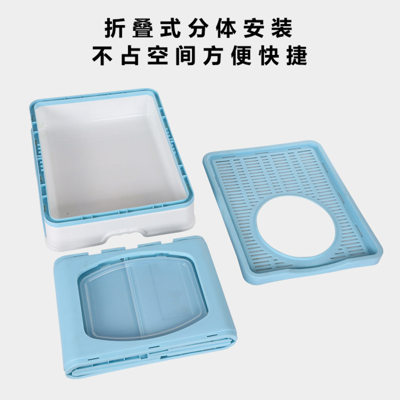 Pet litter box Fully enclosed drawer type spatter-proof cat toilet Large foldable top in litter box Specification drawing