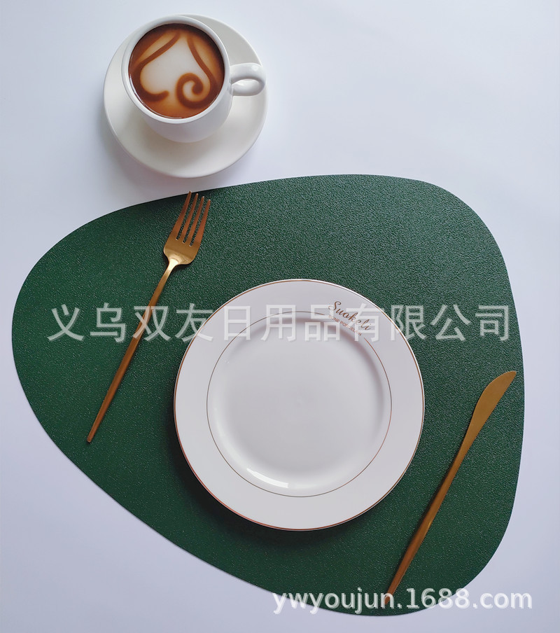PVC日式蛋形多色餐垫隔热垫家用北欧西餐垫盘垫酒店餐具装饰垫详情图4