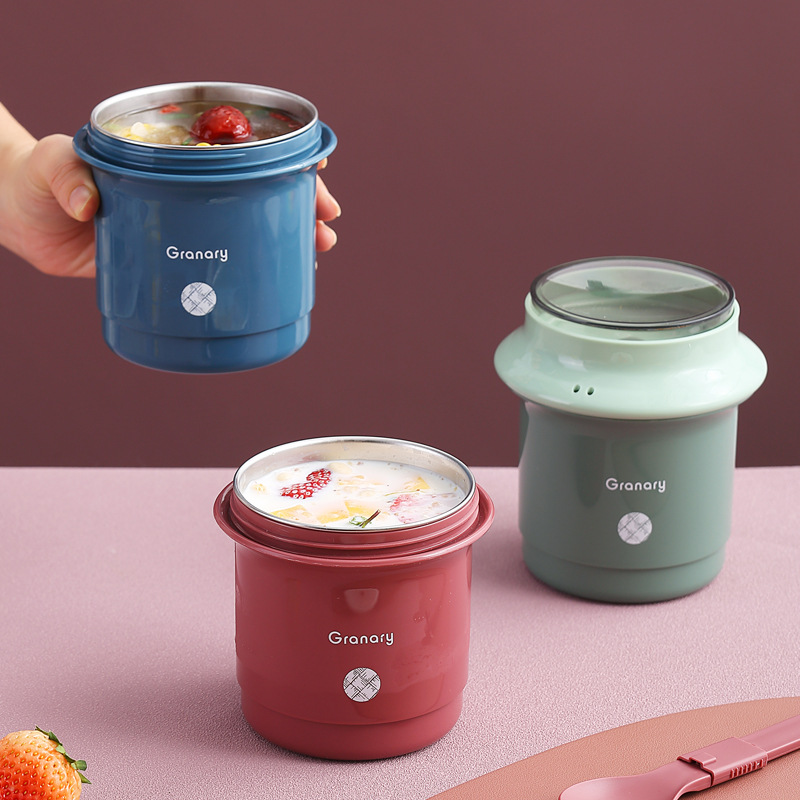 304 stainless steel student milk and cereal soup cup, sealed and leak-proof, portable breakfast cup for office workers Application Scenario