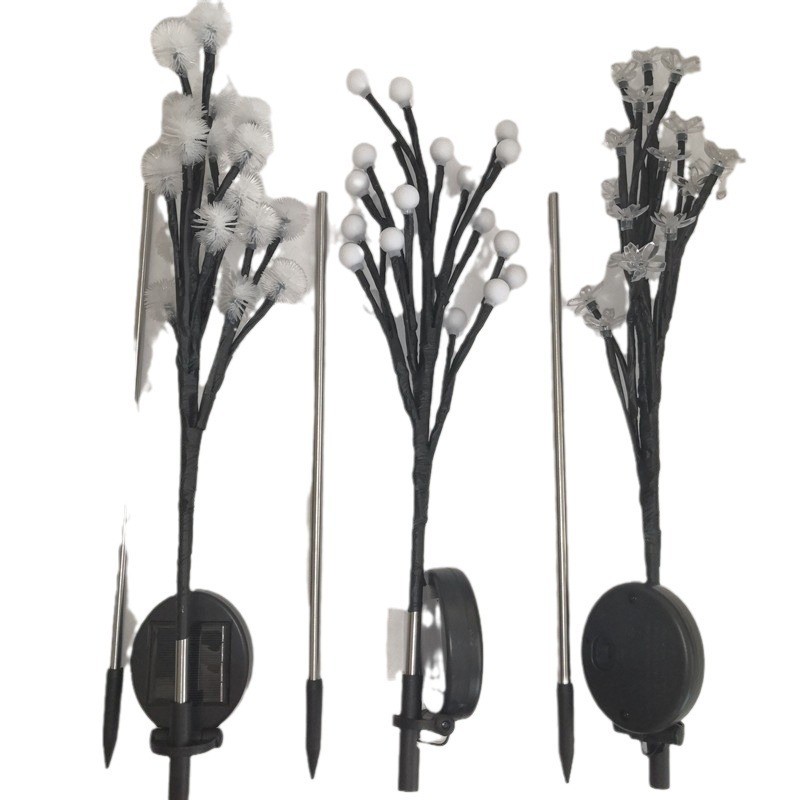 Solar light strings, LED outdoor courtyard atmosphere, cherry blossom branch Christmas decorative lights, wholesale colored lights Item Picture