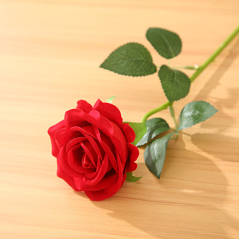Imitation Flannelette Rose Pearl Rose Home Hotel Wedding Valentine's Day Rose Wall Decoration Silk Flowers Fake Flowers Application Scenario