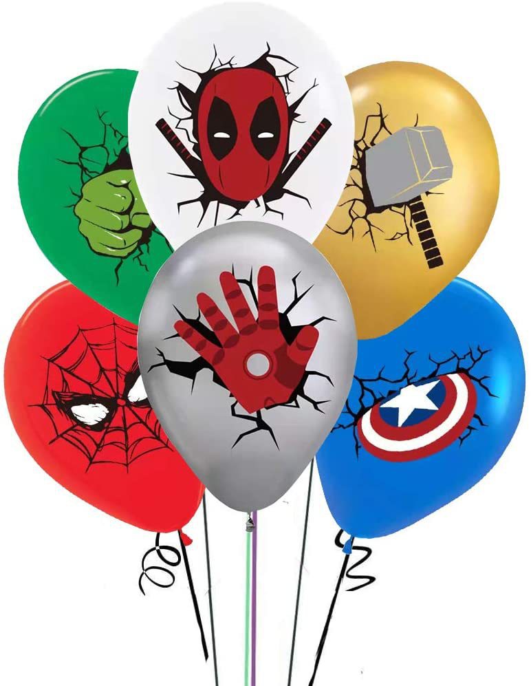 12寸超级英雄 蜘蛛侠乳胶气球 儿童生日英雄主题派对装饰