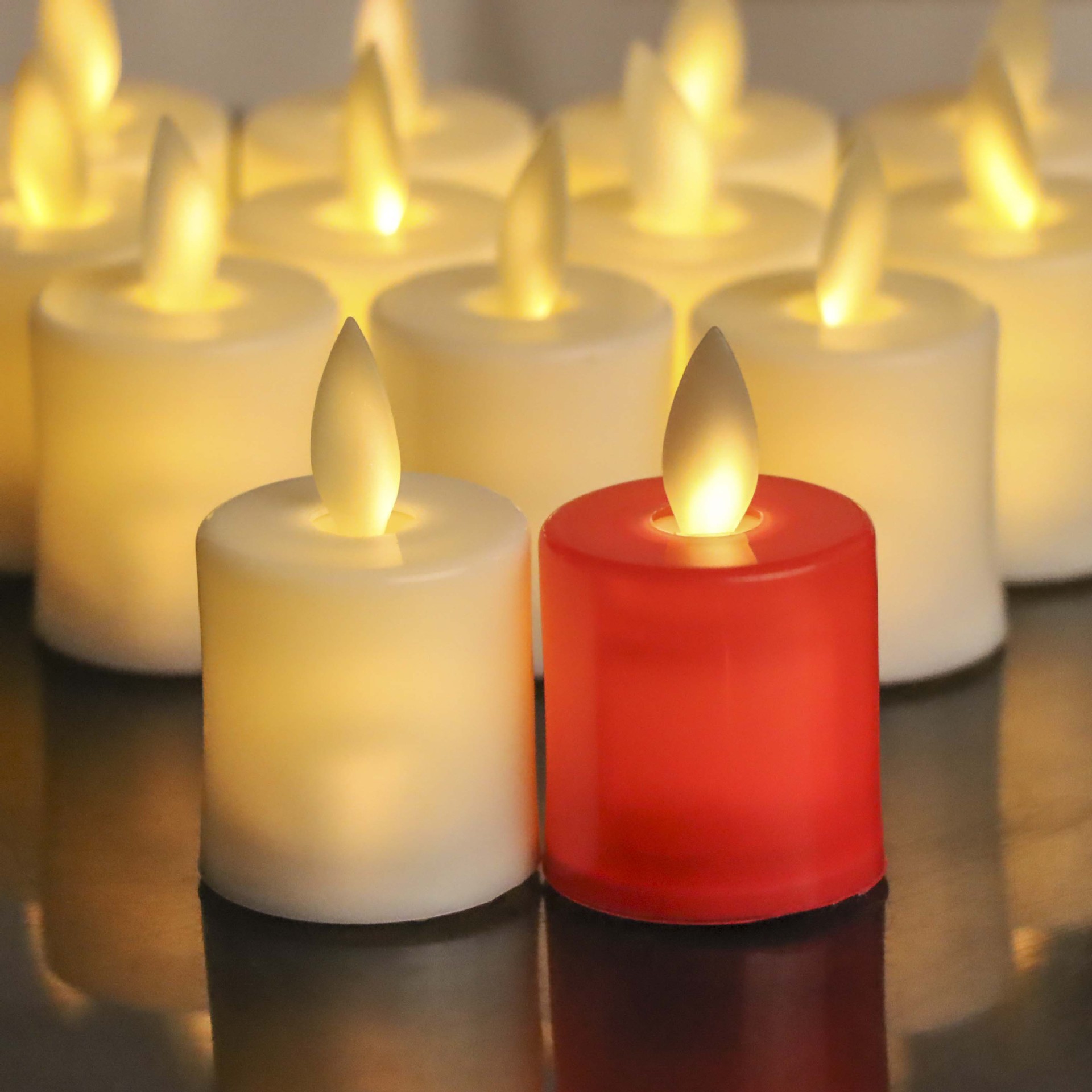 Factory wholesale of simulated smooth flat mouth swing electronic candles, wedding guide, proposal and confession props led candles