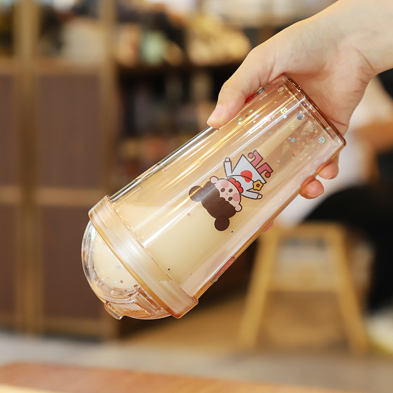 塑料杯/大肚杯/水杯学生夏季可爱/水杯学生夏季卡通/水杯儿童夏季可爱细节图